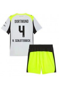 Borussia Dortmund Nico Schlotterbeck #4 Babytruitje Uit tenue Kind 2025-26 Korte Mouw (+ Korte broeken)